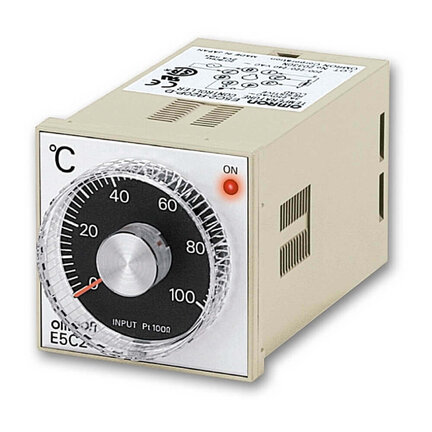 Regulator temperatury, LITE, 1/16 DIN, 48x48mm, pokrętło, P-Control, termopara K, 0-200 stopni, 100-240V AC (E5C2-R40K 100-240VAC 0-200) - Omron