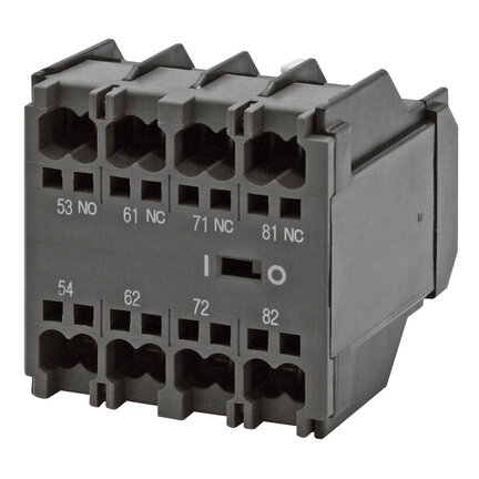 Moduł styków pomocniczych dla stycznika silnikowego, pchające plusowe terminale, styki: NO 4 NC 0, wys. x szer. x głęb. 40,5 x 38,5 x 41,5 mm (J73KC-AM-40) - Omron
