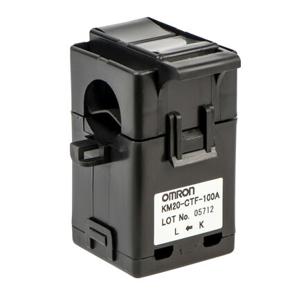 Przekładnik prądowy, do montażu panelowego (penetracyjnego), 5A / 50A, do kabli o śr. 8,4 mm maks (KM20-CTB-5A/50A) - Omron