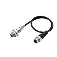 Wyłącznik zbliżeniowy, indukcyjny, mosiądz niklowy, krótki korpus, M12, ekranowany, 2 mm, DC, 3-przewodowy, NPN NO, złącze M12 pigtail Smartclick, 0,3 m (E2E-X2C112-M1TJ 0.3M) - Omron