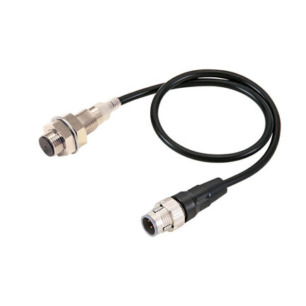 Wyłącznik zbliżeniowy, indukcyjny, mosiądz niklowy, krótki korpus, M12, ekranowany, 6 mm, DC, 3-przewodowy, PNP NC, złącze M12 pigtail Smartclick, 0,3 m (E2E-X6B212-M1TJ 0.3M) - Omron