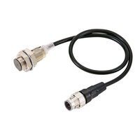 Wyłącznik zbliżeniowy, indukcyjny, mosiądz niklowy, krótki korpus, M18, ekranowany, 8 mm, DC, 3-przewodowy, PNP NO+NC, IO-Link COM2, złącze M12, 0,3 m (E2E-X8B3D18-M1TJ 0.3M) - Omron