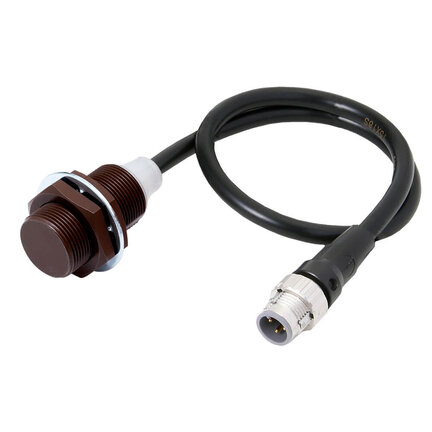 Wyłącznik zbliżeniowy, indukcyjny, powłoka fluorowa (materiał bazowy: SUS 303), M18, ekranowany, 5 mm, DC, 2-przewodowy, NO, złącze M12 pigtail Smartclick (E2EW-QX5D118-M1TGJ 0.3M) - Omron