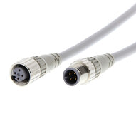 Kabel z wtyczką na obu końcach kabla, Gniazdo wtykowe proste M12 (żeńskie), Wtyczka wtykowa prosta M12 (męska), 5-biegunowy, kodowany A, Standardowy kabel PVC, IP67 (XS2W-D521-DG1-A) - Omron
