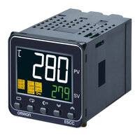 Regulator temperatury, 1/16DIN (48 x 48 mm), 1 x wyjście przekaźnikowe, 2 x pomocnicze wyjścia przekaźnikowe, uniwersalny typ wejścia, 2 x wejście zdarzeń(E5CC-RX2DBM-006) - Omron