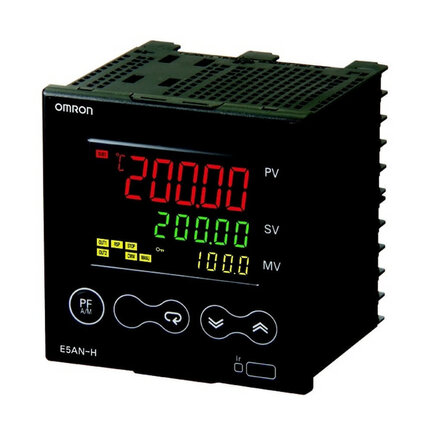 Regulator temperatury, PROplus, 1/4 DIN, (96 x 96)mm, 2 x opcja OUT, 2 x Aux OUT, HT Burnout SSR Fail./3Phs., Event I/P, Transf. OUT (E5AN-HAA2HHBFM-500 100-240 VAC) - Omron