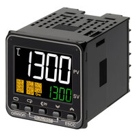 Regulator temperatury, 1/16 DIN (48x48 mm), 1 wyjście przekaźnikowe, 3 AUX, 2 wejścia zdarzeń, zdalna wartość zadana, 100-240 VAC (E5CC-RX3A5M-007) - Omron