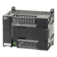 PLC, zasilanie 24 VDC, 12 x wejścia 24 VDC, 8 x wyjścia PNP 0,3 A, 2 x wejścia analogowe, 5K kroków programu + 10K słów pamięci danych, 1 x port Ethernet (CP1L-EL20DT1-D) - Omron