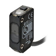 Czujnik fotoelektryczny, prostokątna obudowa, korpus z tworzywa sztucznego, laser podczerwony klasy 1, czas przelotu, 1000 mm, NPN, Light-ON/Dark-ON, kabel 2 m (E3AS-F1000IPN 2M) - Omron