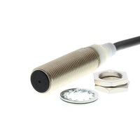 Wyłącznik zbliżeniowy, indukcyjny, mosiądz-nikiel, krótki korpus, M12, ekranowany, 2 mm, DC, 3-przewodowy, PNP-NO, 5 m wstępnie okablowany, z podkładką (E2A-M12KS02-WP-B1-TP 5M) - Omron