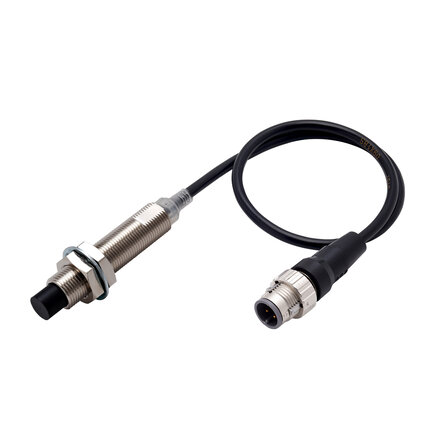 Wyłącznik zbliżeniowy, indukcyjny, mosiądz niklowy, długi korpus, M12, nieekranowany, 10 mm, DC, 3-przewodowy, PNP NO, IO-Link COM3, złącze M12, 0,3 m (E2E-X10MB1TL12-M1TJ 0.3M) - Omron