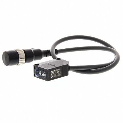 Czujnik optyczny, prostokątna obudowa, czerwona dioda LED, odbiciowy-zaporowy, przezroczysty obiekt, 500 mm, NPN, Light-ON/Dark-ON, złącze pigtail M12, 0,3 m (E3Z-B61-M1J 0.3M) - Omron