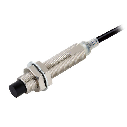 Wyłącznik zbliżeniowy, indukcyjny, mosiądz niklowy, długi korpus, M12, nieekranowany, 8 mm, DC, 2-przewodowy, NC, z polaryzacją, kabel 2 m (E2E-X8MD2L 2M) - Omron