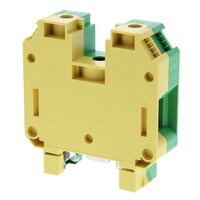 Listwa zaciskowa z uziemieniem na szynę DIN ze złączem śrubowym do montażu na TS 35 i TS 32, przekrój poprzeczny 70 mm2, szerokość 24 mm, kolor zielony/żółty (XW5G-S70-1.1-1) - Omron