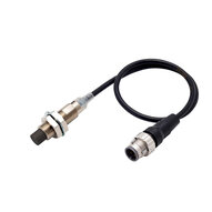 Wyłącznik zbliżeniowy, indukcyjny, mosiądz niklowy, krótki korpus, M12, nieekranowany, 8 mm, DC, 3-przewodowy, PNP NO, IO-Link COM3, złącze M12, 0,3 m (E2E-X8MB1T12-M1TJ 0.3M) - Omron
