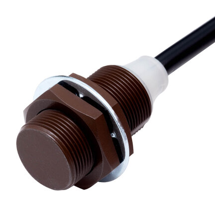 Wyłącznik zbliżeniowy, indukcyjny, powłoka fluorowa (materiał bazowy: SUS 303) M18, ekranowany, 10 mm, DC, 3-przewodowy, PNP NO, IO-Link COM3, kabel 2 m (E2EW-QX10B1T18 2M) - Omron