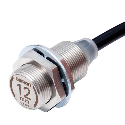 Wyłącznik zbliżeniowy, indukcyjny, wykonany w całości ze stali nierdzewnej 303 M18, ekranowany, 12 mm, DC, 3-przewodowy, PNP NO+NC, IO-Link COM3, kabel 2 m (E2EW-X12B3T18 2M) - Omron