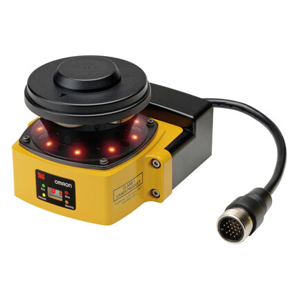 Laserowy skaner bezpieczeństwa z danymi pomiarowymi, OS32C, promień bezpieczeństwa 4 m, strefa ostrzegawcza 10 m, PLd i Cat 3, EtherNet/IP, 24 VDC (OS32C-BP-DM-4M) - Omron