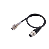Wyłącznik zbliżeniowy, indukcyjny, krótki korpus SUS M8, ekranowany, 2 mm, DC, 3-przewodowy, PNP NO, IO-Link COM3, złącze M12 pigtail Smartclick, 0,3 m (E2E-X2B1T8-M1TJ 0.3M) - Omron