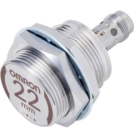 Wyłącznik zbliżeniowy, indukcyjny, w pełni metalowy, stal nierdzewna 303, M30, ekranowany, 22 mm, DC, 3-przewodowy, PNP NO+NC, IO-Link COM3, złącze M12 (E2EW-X22B3T30-M1) - Omron
