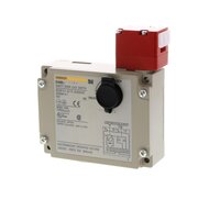 Wyłącznik bezpieczeństwa z blokadą drzwi, przepust M20, blokada mechaniczna, wyzwalacz elektromagnetyczny 24 VDC, 2NC/1NO+1NC, 10 A (D4BL-4DRA) - Omron