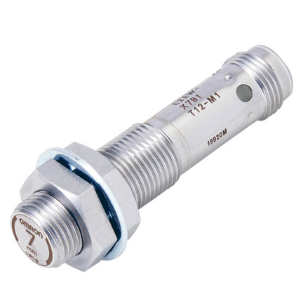 Wyłącznik zbliżeniowy, indukcyjny, wykonany w całości ze stali nierdzewnej 303, M12, ekranowany, 7 mm, DC, 3-przewodowy, PNP NO, IO-Link COM3, złącze M12 (E2EW-X7B1T12-M1) - Omron