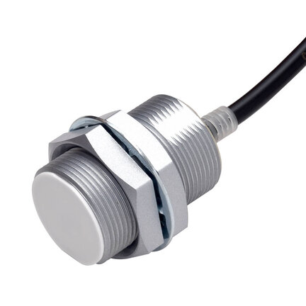 Wyłącznik zbliżeniowy, indukcyjny, powłoka fluorowa (materiał bazowy: mosiądz), M30, ekranowany, 22 mm, DC, 3-przewodowy, PNP NO, IO-Link COM2, kabel 2 m (E2EQ-X22B1D30 2M) - Omron