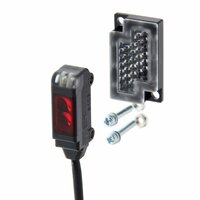 Czujnik fotoelektryczny, odblaskowy (odbłyśnik w zestawie), 200 mm, DC, 3-przewodowy, NPN, light-on, boczny, kabel 2 m (wymaga uchwytu) (E3T-SR21 2M) - Omron