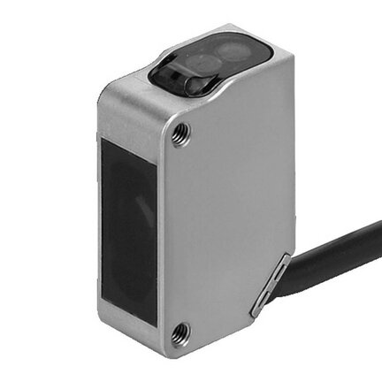 Czujnik fotoelektryczny, prostokątna obudowa, stal nierdzewna, czerwona dioda LED, tłumienie tła, 150 mm, PNP, Light-ON/Dark-ON, kabel 2 m (E3ZM-LS82H 2M) - Omron