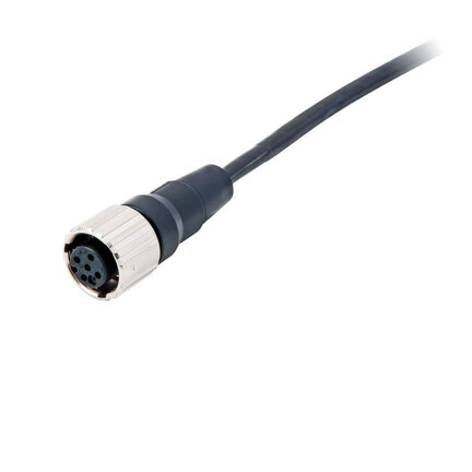 Kabel z wtyczką do czujnika, Gniazdo wtykowe M12 proste (żeńskie), 4-biegunowe, kodowane A, kabel olejoodporny PA z osłoną fluorową, IP67/IP67G, 2 m (XS5FR-D423-D80-RB1) - Omron