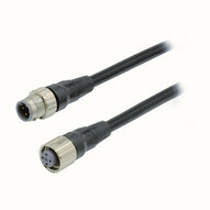 Kabel z wtyczką na obu końcach kabla, Gniazdo wtykowe proste Smartclick M12 (żeńskie), Wtyczka wtykowa prosta Smartclick M12 (męska), 4-biegunowy, kod A (XS5W-D421-E81-X) - Omron