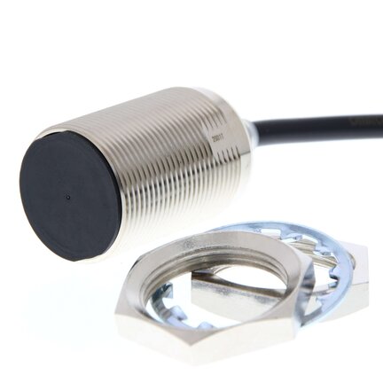 Wyłącznik zbliżeniowy, indukcyjny, mosiądz-nikiel, M30, ekranowany, 20 mm, NO, kabel 2 m, DC 2-przewodowy (E2E-X20D130 2M) - Omron