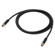 Kabel z wtyczką na obu końcach kabla, Wtyczka prosta M12 (męska), Wtyczka prosta M12 (męska), kodowana D, Standardowy kabel Ethernet Cat5e, IP67, 10 m (XS2W-T421-JM2-SS) - Omron
