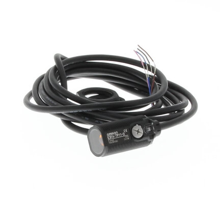 Czujnik optyczny zaporowy, gwint M18, tworzywo sztuczne, czerwona dioda LED, wiązka przelotowa, moduł odbiornika, 20 m, PNP, Light-ON/Dark-ON, kabel 2 m (E3FA-TP11-D 2M) - Omron