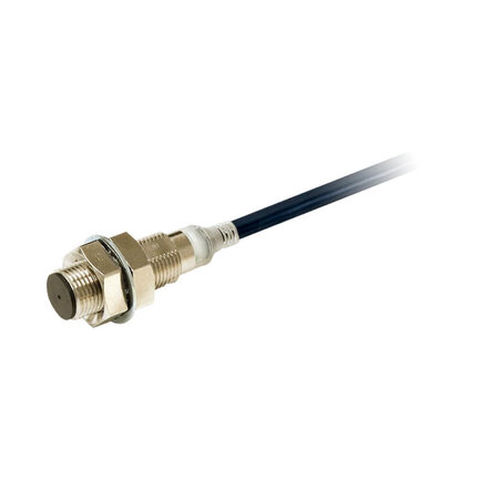 Wyłącznik zbliżeniowy, indukcyjny, mosiądz niklowy, krótki korpus, M12, ekranowany, 6 mm, DC, 3-przewodowy, PNP NO+NC, IO-Link COM2, kabel 2 m (E2E-X6B3D12 2M) - Omron