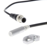 Wyłącznik zbliżeniowy, indukcyjny, mosiądz-nikiel, powłoka Spatter, M8, ekranowany, 3 mm, NC, 0,3 m pig-tail, 2-przewodowy DC, bez polaryzacji (E2EQ-X3D28-M1TGJ-T 0.3M) - Omron