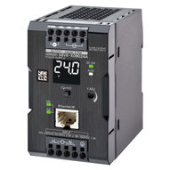 Zasilacz typu książkowego, 90 W, 24 VDC, 3,75 A, montaż na szynie DIN, terminal pchający, powlekany, wyświetlacz, zgodność z Ethernet IP / Modbus TCP (S8VK-X09024A-EIP) - Omron