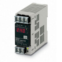 Zasilacz, 60 W, wejście 100-240 VAC, wyjście 24 VDC, 2,5 A, montaż na szynie DIN, wyświetlacz cyfrowy z funkcją napięcia i prądu pracy, prądu szczytowego (S8VS-06024B) - Omron