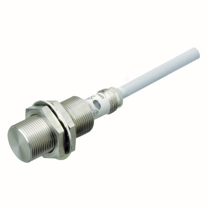 Wyłącznik do czujników indukcyjnych, czoło i korpus ze stali nierdzewnej, długi korpus, M18, ekranowany, 5mm, DC, 3-przewodowy, PNP-NC, kabel 2m (E2FM-X5B2 2M) - Omron