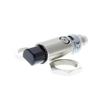 Czujnik fotoelektryczny, gwint M18, promieniowy, metalowy, czerwona dioda LED, rozproszona, 700 mm, PNP, Light-ON/Dark-ON, złącze M12 (E3RB-DP23) - Omron
