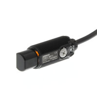 Czujnik optyczny odbiciowo-zaporowy, gwint M18, promieniowy, tworzywo sztuczne, czerwona dioda LED, odblaskowy, 4 m, NPN, Light-ON/Dark-ON, kabel 2 m (E3RA-RN11 2M) - Omron