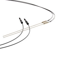 Głowica czujnika optycznego zaporowego, przelotowa, cylindryczna osiowa M34 z tuleją, średnica tulei 0,9 mm, długość 40 mm, włókno R10, kabel 2 m (E32-TC200F4) - Omron