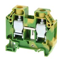 Listwa zaciskowa z uziemieniem na szynę DIN ze złączem śrubowym do montażu na TS 35; przekrój poprzeczny 16 mm2; szerokość 12 mm; kolor zielony/żółty (XW5G-S16-1.1-1) - Omron