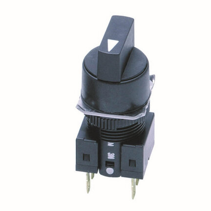 Przełącznik wyboru, niepodświetlany, dźwigniowy, Okrągły, 2 wycięcia, konserwowany, IP65 (A165S-T2M) - Omron