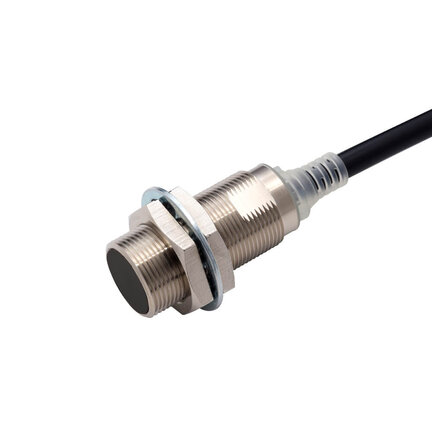 Wyłącznik zbliżeniowy, indukcyjny, mosiądz niklowy, krótki korpus, M18, ekranowany, 5 mm, DC, 4-przewodowy, PNP NO+NC, IO-Link COM2, kabel 2 m (E2E-X5B3D18 2M) - Omron
