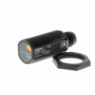 Czujnik fotoelektryczny, gwint M18, tworzywo sztuczne, czerwona dioda LED, tłumienie tła, 100 mm, PNP, Light-ON/Dark-ON, odwrócona logika, złącze M12 (E3FA-LP21-F2) - Omron