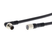Kabel z wtyczką na obu końcach kabla, Wtyczka prosta / Gniazdo wtykowe kątowe proste M8 (żeńskie), Wtyczka kątowa prosta M8 (męska), 4-biegunowy (XS3W-M423-402-PR) - Omron