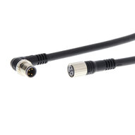 Kabel z wtyczką na obu końcach kabla, Wtyczka prosta / Gniazdo wtykowe kątowe proste M8 (żeńskie), Wtyczka kątowa prosta M8 (męska), 4-biegunowy (XS3W-M423-405-PR) - Omron