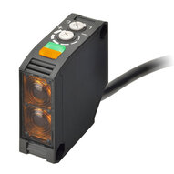 Czujnik fotoelektryczny, kwadratowy korpus, dioda IR LED, rozproszony, 2,5 m, PNP, do wyboru L-ON/D-ON, kabel 2 m (E3JK-DP13 2M) - Omron