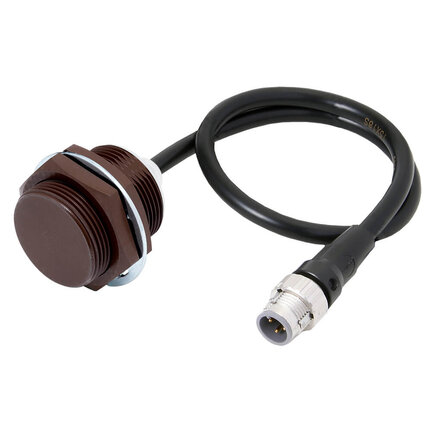 Wyłącznik zbliżeniowy, indukcyjny, powłoka fluorowa (materiał bazowy: SUS 303), M30, ekranowany, 12 mm, DC, 2-przewodowy, NO (E2EW-QX12D130-M1TGJ 0.3M) - Omron